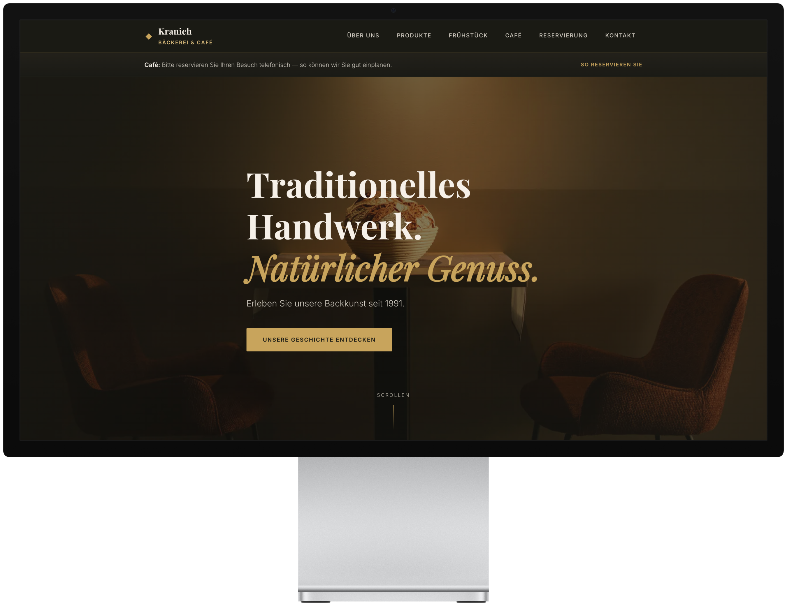 Projekt Café Kranich – Bäckerei & Café Webauftritt